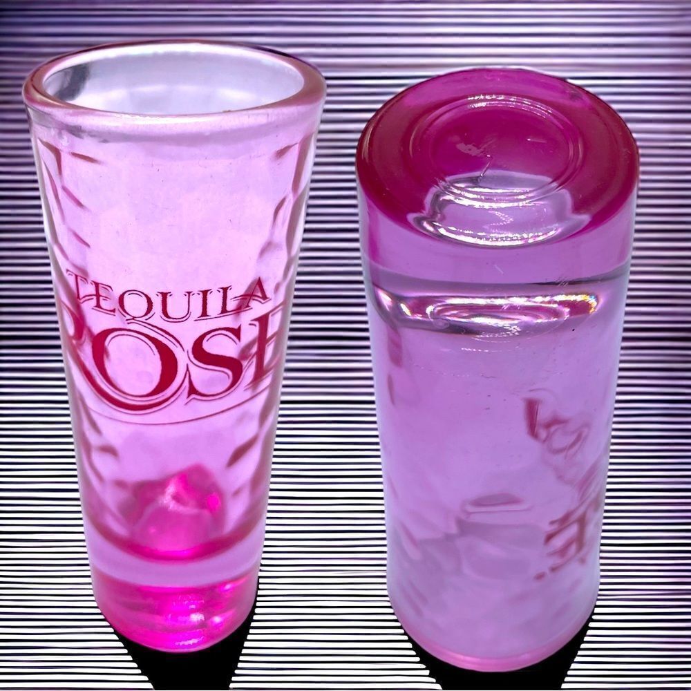 Tequila Rose l Tall Shot Glass l Pink l 4” l Home Bar Kitchen Accessory l EUC